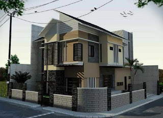 desain rumah yang ada warungnya