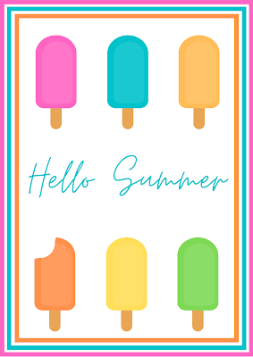 Hello Summer Wall Decor Free Printable