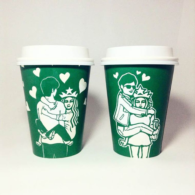 Artista usa de muita criatividade e talento para recriar os copos da Starbucks