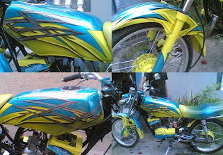 YAMAHA RX KING AIR BRUSH MODIFICATION