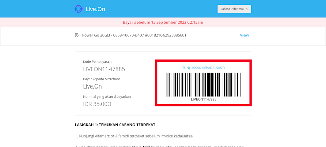 Cara beli Kartu Live On Promo termurah