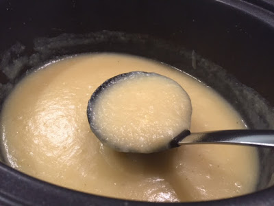 slow cooker leek and potato soup after blending