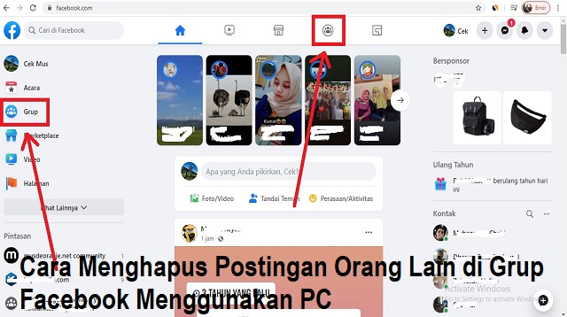 Cara Menghapus Postingan Orang Lain di Grup Facebook