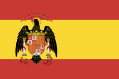 Bandera de España con escudo de 1977 (Constitución Española)