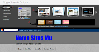 Memilih Template Bawaan Blogger