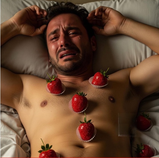 Tentativa de "morango do amor" termina em hospital e apelido inusitado "BAGO DOCÊ".