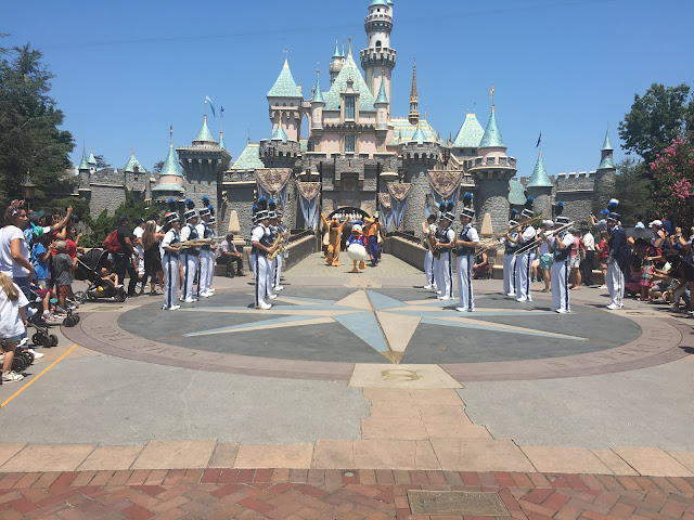 Disneyland Band In Front Of Sleeping Beauty Castle