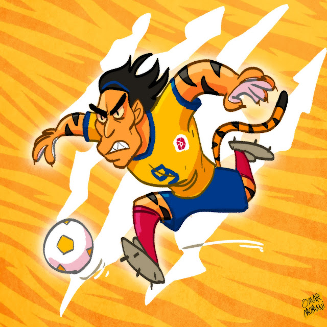 Radamel Falcao cartoon El Tigre