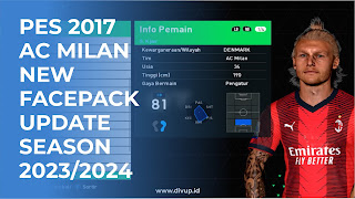 PES 2017 | AC MILAN NEW FACEPACK UPDATE SEASON 2023/2024