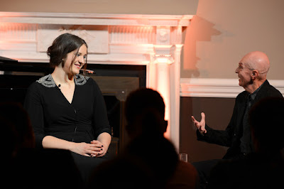 Lise Davidsen and Edward Seckerson at Home House (Photo Dominic Nicholls)