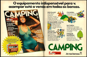 propaganda revista Camping - 1976. 1975, os anos 70; propaganda na década de 70; Brazil in the 70s, história anos 70; Oswaldo Hernandez;