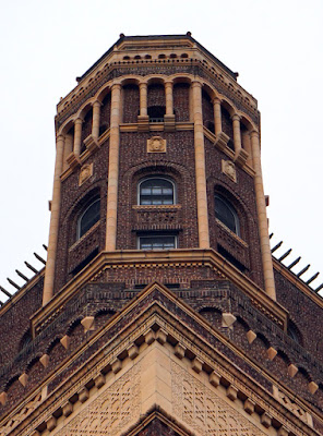 One of the towers on the Leverich Hotel