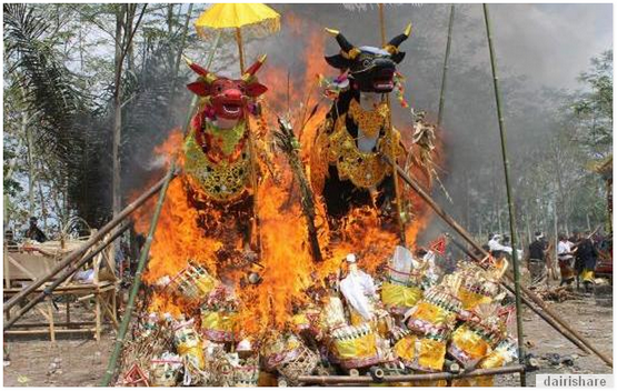 Jom Lihat Upacara Bakar  Mayat  Agama Hindu  Di Bali 