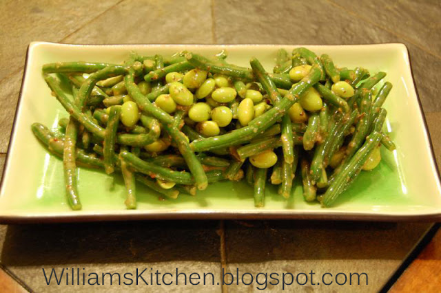 Haricot Verts & Edamame with Shallot-Soy Vinaigrette