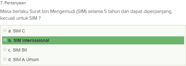 Contoh Soal Ujian teori SIM A dgn Kunci Jawaban Oktober 2018