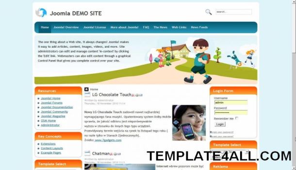 Free Blue Green Education Joomla Template