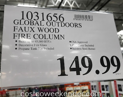 Deal for the Global Outdoors Gas Fire Column at Costco