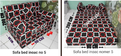 Sofa bed inoac ukuran no 5 atau sofa bed inoac paling kecil