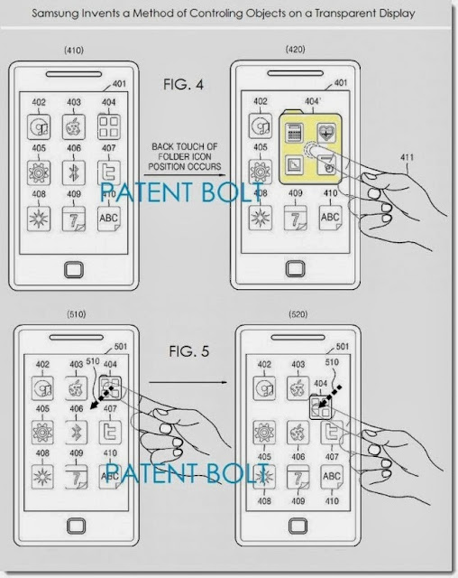 Samsung has something new for future devices, a transparent display with front and backside touch is patented