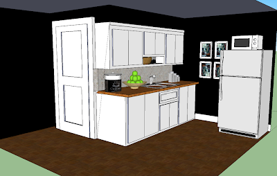 mylittlehousedesign.com google sketchup of a kitchen