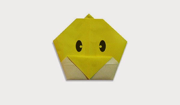 Origami Tutorials - How to make a paper origami baby chick's face