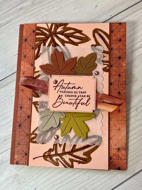 Fall-themed greeting card using Stmapin' Up! Autumn Leaves Stamp Set and Dies