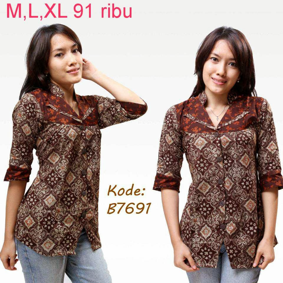 Contoh Model Baju Batik Wanita Model Baju Batik