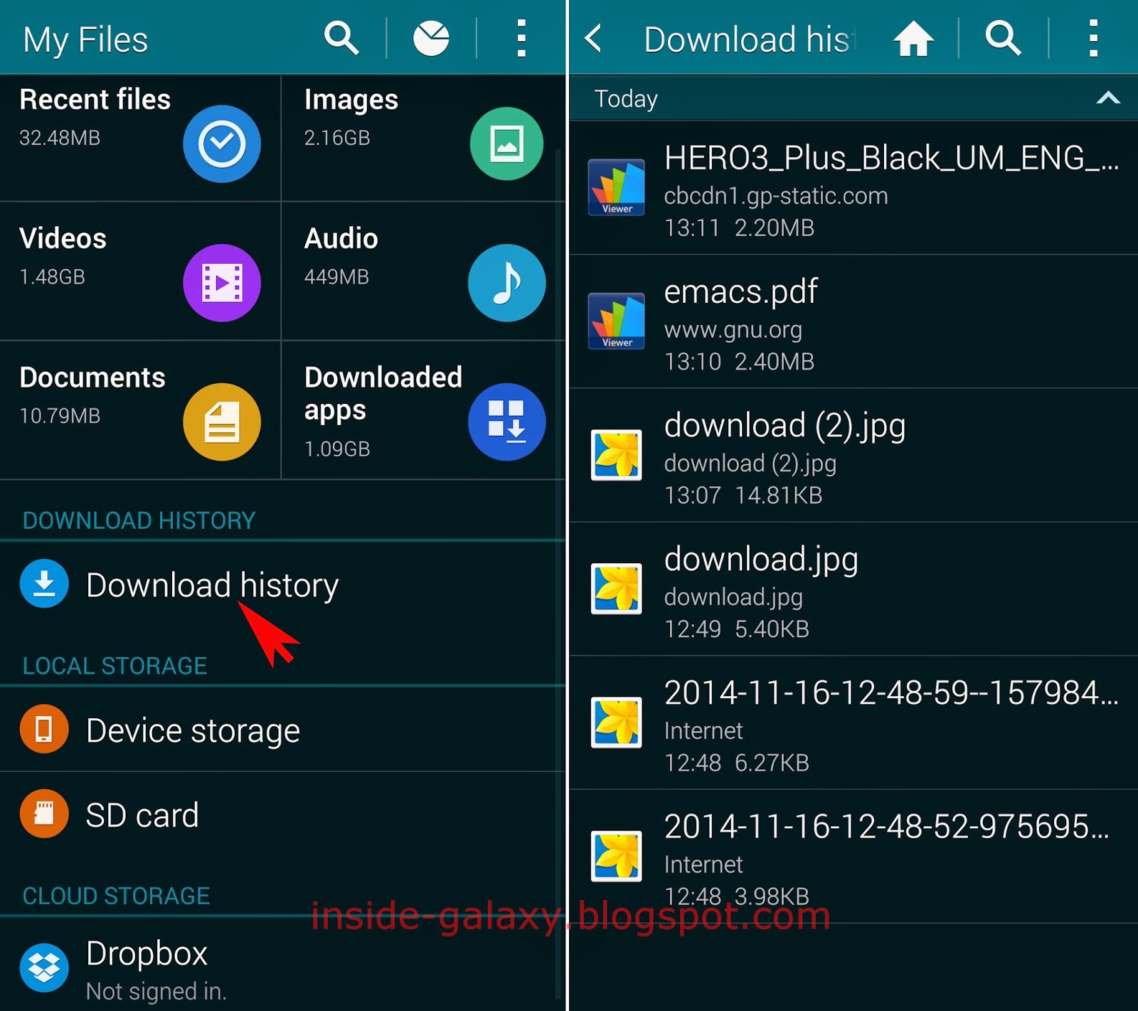 ... S5: How to View and Clear Download History in Android 4.4.2 Kitkat