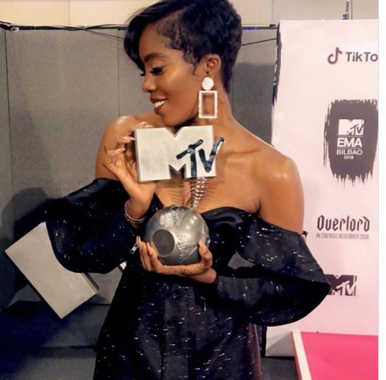 Tiwa Savage Wins 'Best African Act' At The 2018 MTV Europe Music Awards