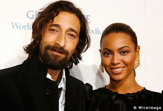 Actors Adrien Brody and Beyonce Knowles arrive on the red carpet