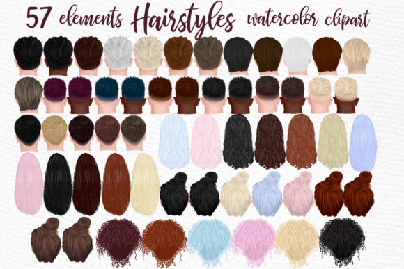 Hairstyles Clipart, Fashion Hairstyle