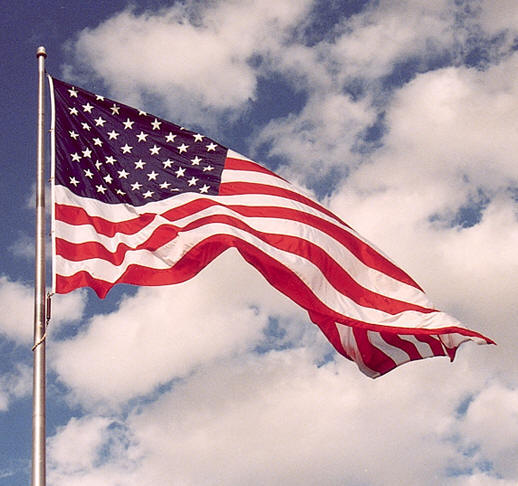 american flag waving in the wind. american flag waving in wind.