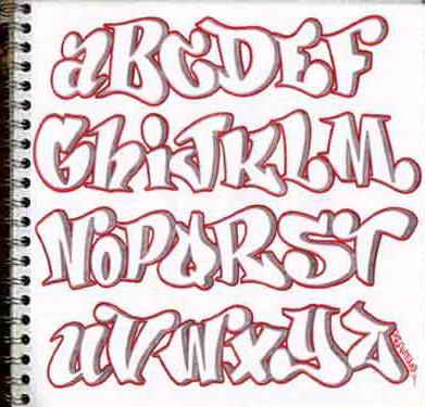 Several Designs Sketches of Graffiti Letters Alphabet Letras de Graffitis