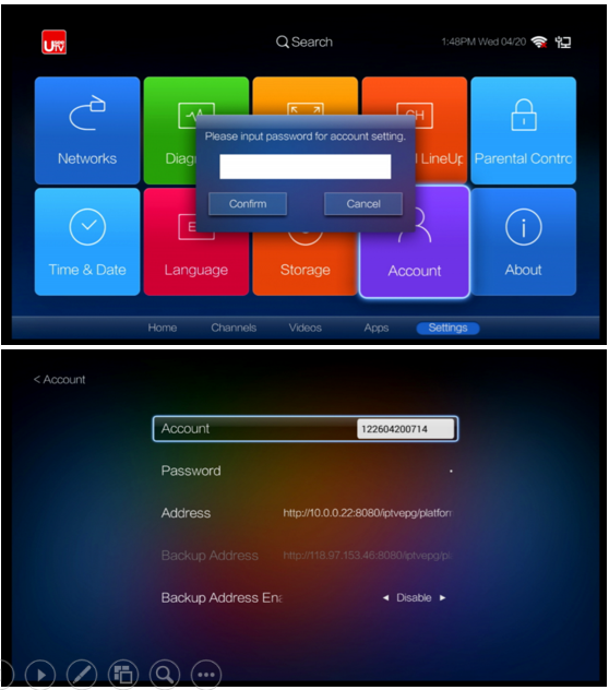 cara setting usernama dan password stb hybrid