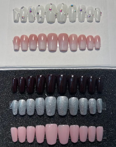 Coffret 2 de press on nails de Noël par Jessica Delachance Paris