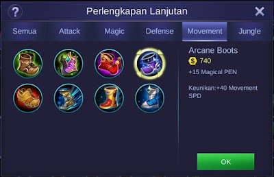 Arcane Boots Mobile Legends