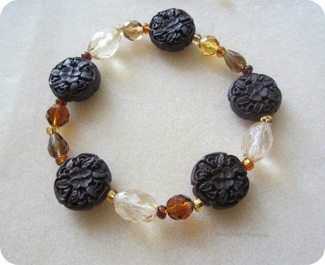 Autumn Beaded Bracelet, Serendipity Handmade blog