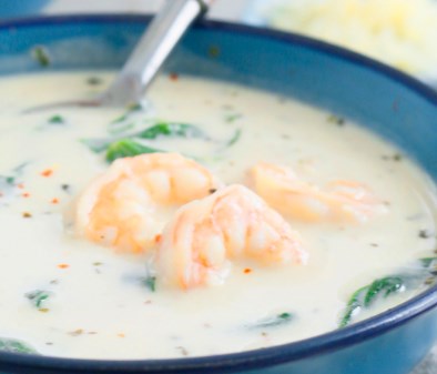 Tuscan Shrimp and Spinach Soup #dinner #lunch