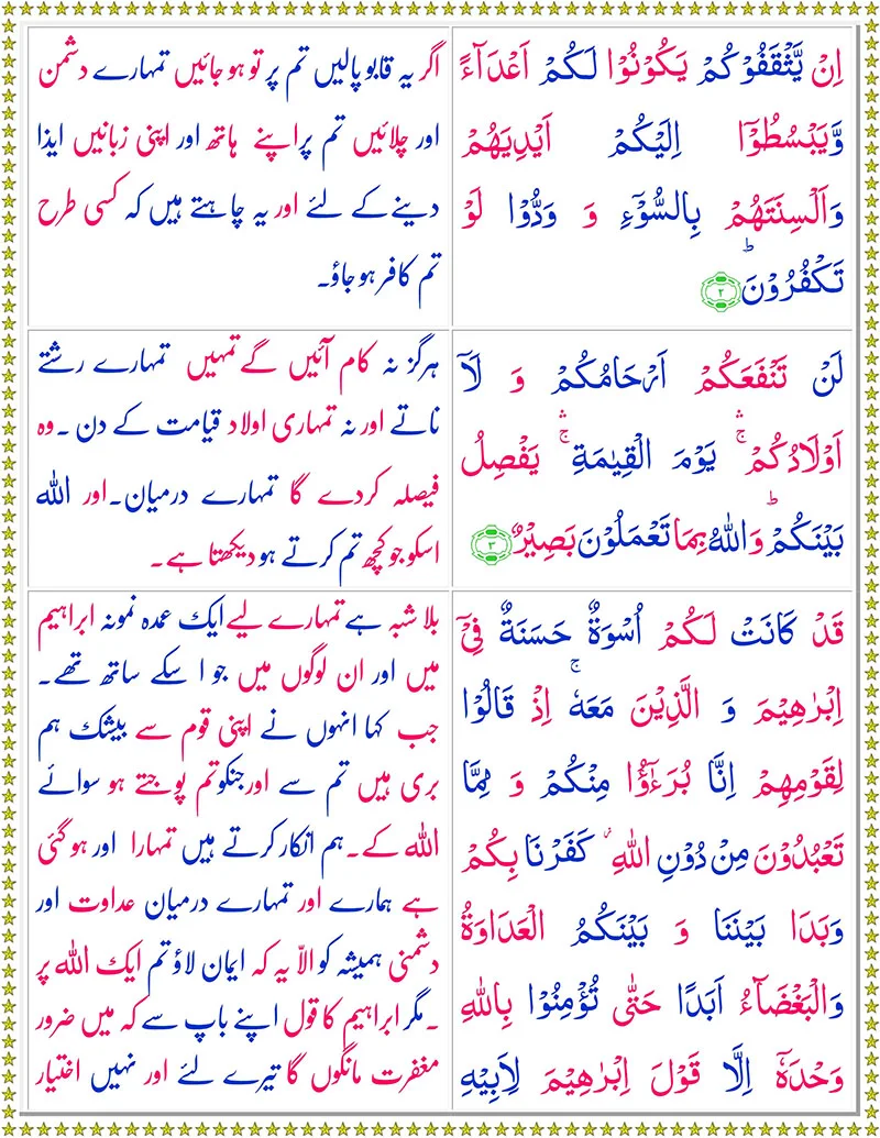 Surah Al-Mumtahanah with Urdu Translation,Quran,Quran with Urdu Translation,