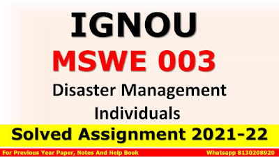 MSWE 003 Solved Assignment 2021-22