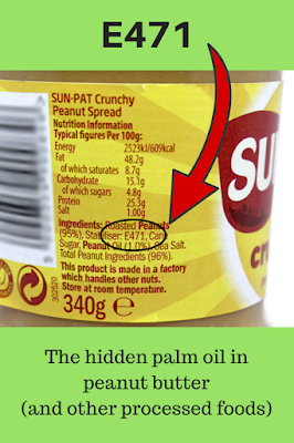 The food additive E471 is most commonly made from palm oil