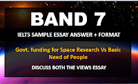 Band 7+ IELTS +writing task 2 +essays + space research + discuss both the views +ielts with vishal modi +blog