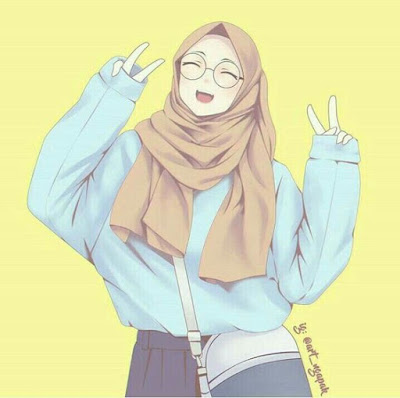 Gambar Kartun Muslimah Cantik Terbaru 2019