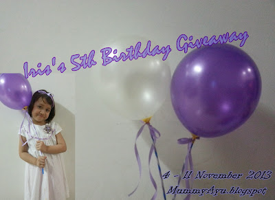 http://mummyayu.blogspot.com/2013/11/iriss-5th-birthday-giveaway.html