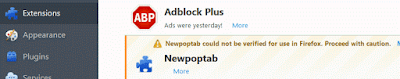 Newpoptab adware in Firefox