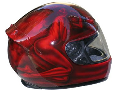 Style Airbrush Design on Helmet