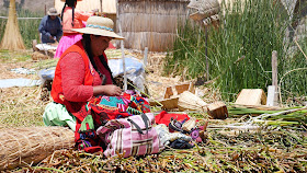 Arts and Crafts on Uros Islands, Lake Titicaca, Peru