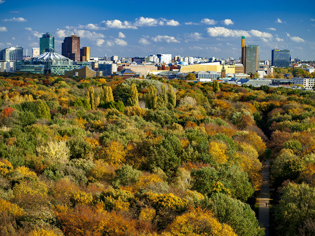 Otoño en Tiergarten vista  desde la Siegessäule - Berlin por El Guisante Verde Project