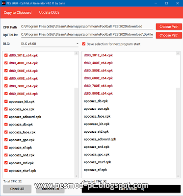 List for apocaze epatch v1