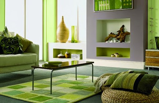 Salas en verde y gris - Salas con estilo